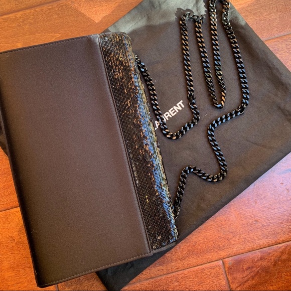 Saint Laurent Monogram Kate Medium Sequined Bag - Picture 6 of 8